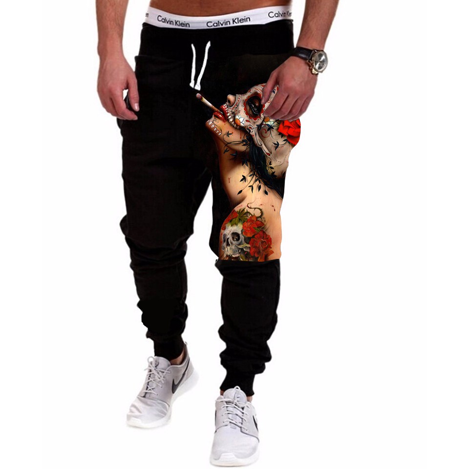 Calça Masculina de Moletom Estampada Por Sublimação Mulher Cigarro A140