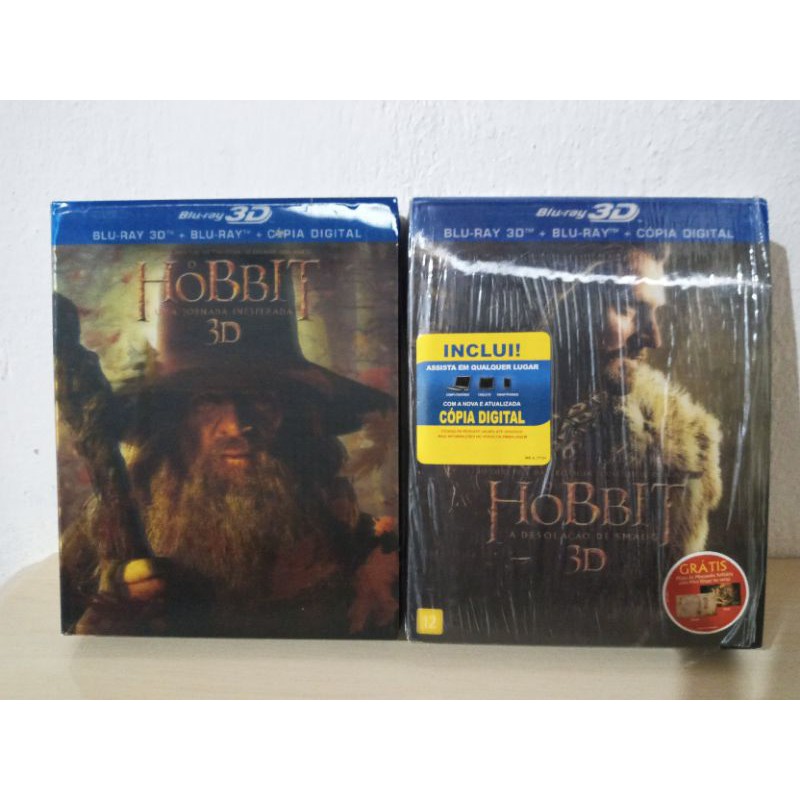 2 Box Blu-Ray (2d + 3d em cada)  /O Hobbit Uma jornada inesperada e A Desolação De Smaug.