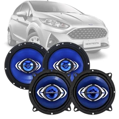 Alto Falante Automotivo 4 Hurricane Frente Trás Ford Fiesta