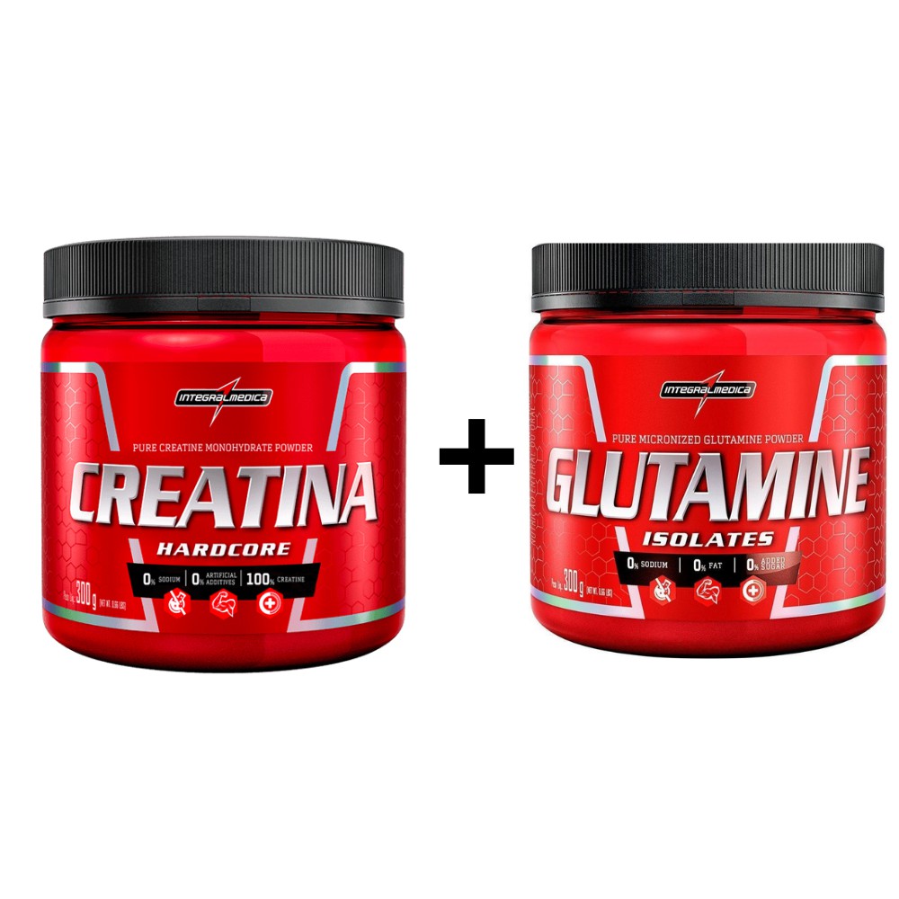 Kit Creatina 300g + Glutamina 300g Integral Médica | Shopee Brasil