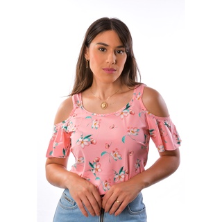 Blusa Ciganinha Estampada Regata Alça Larga Feminina - 1 Peça