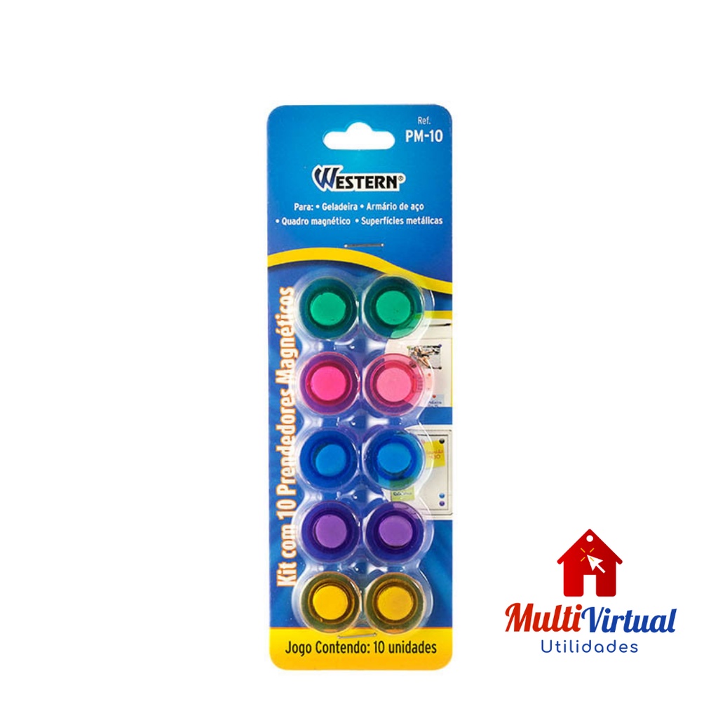 Jogo 10 Prendedores Magneticos 20mm Envio Imediato