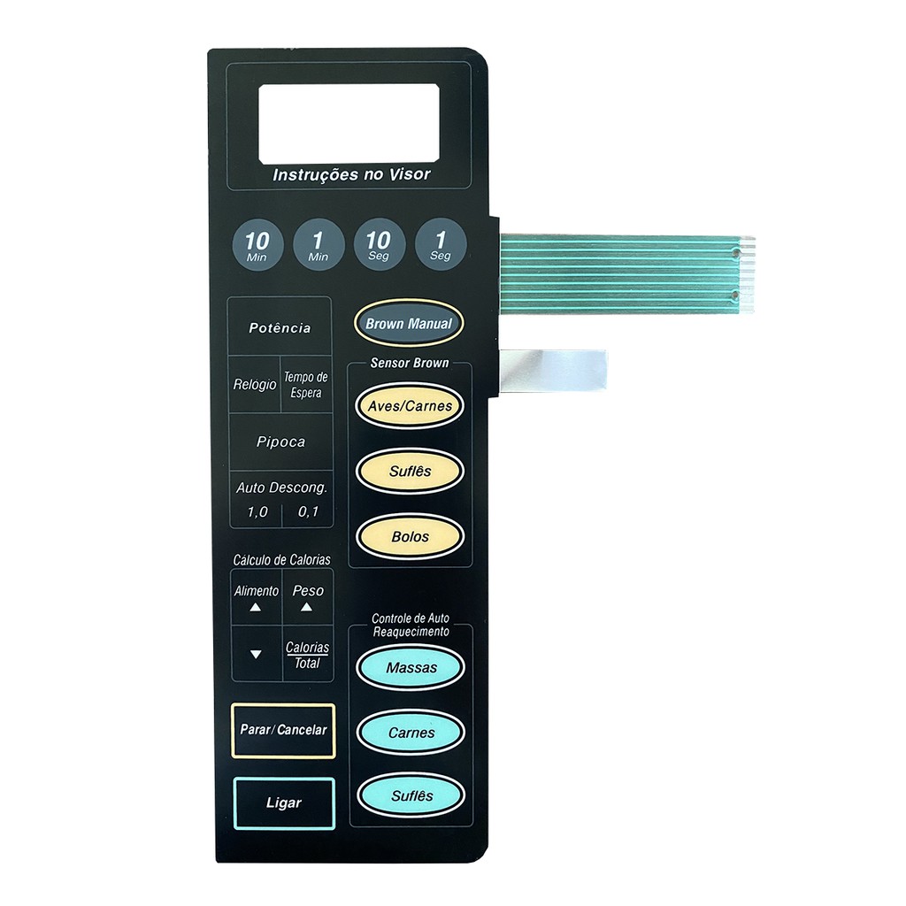MEMBRANA MICRO-ONDAS COMPATÍVEL COM PANASONIC NN7956 PRETA RETA