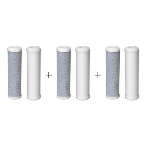 3 Pares Refil Para Filtro Água Purificador Hoken Multi 1500