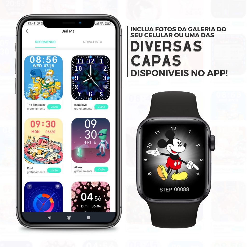 Relógio Inteligente Smartwatch Serie 10 Tela 45mm Com Película Feminino Masculino - Fere Fit — foto 3
