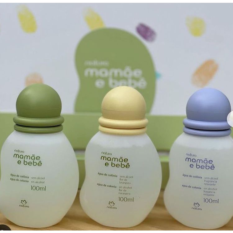 Colônia Mamãe Bebê Natura - Tradicional - Flor de Laranjeira e Relaxante  100ml Perfume Infantil Original | Shopee Brasil