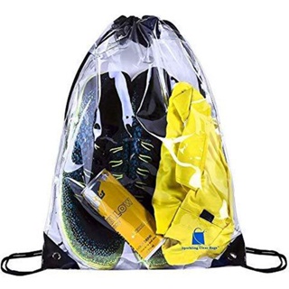 Pvc Transparente Cordão À Prova D 'Água Saco Esporte Pacote De Armazenamento  Tote Unisex Mochila Grande Capacidade Leve em Oferta na Shopee