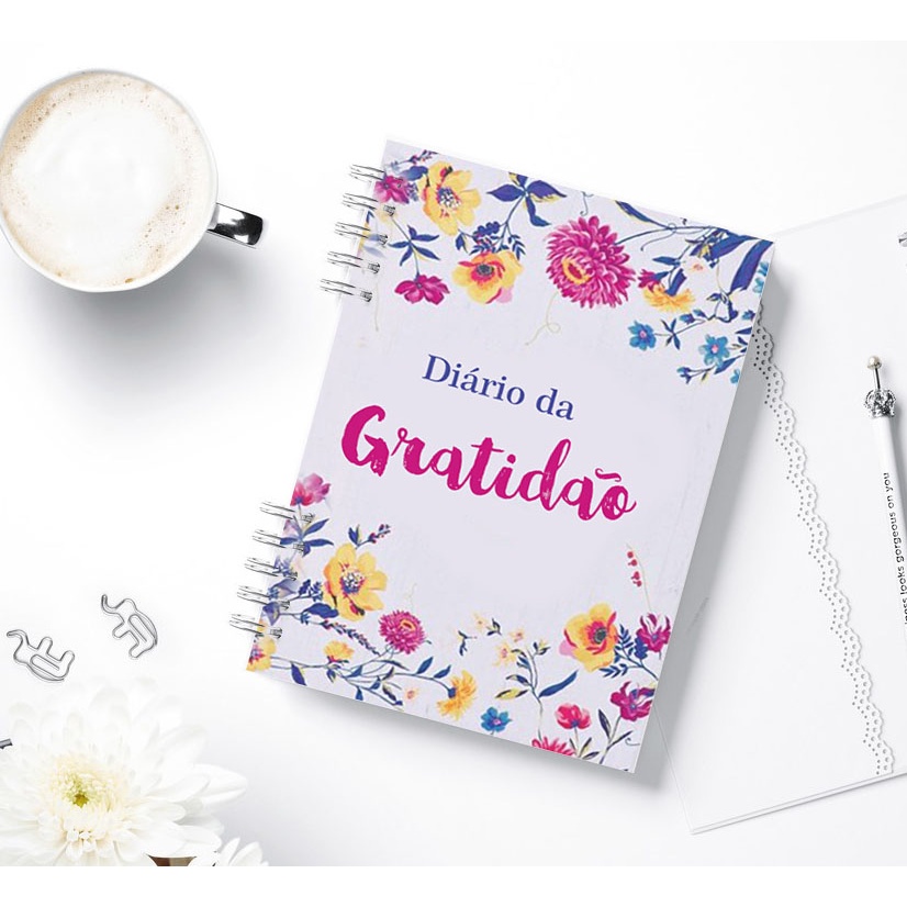 Imagem Caderno Diário da Gratidão Personalizado A5 - Agenda, planner da gratidão 14x21cm escola escolar