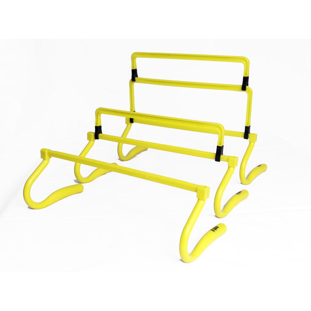 Kit com 5 Barreiras Ajustáveis com 4 Regulagens de Altura Amarela Treinamento Funcional e Salto - Odin Fit em Oferta na Shopee