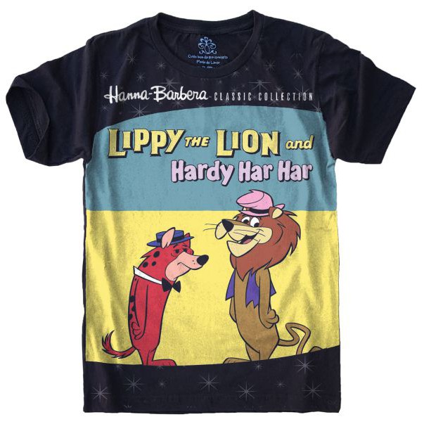 Camisetas: LIPPY E HARDY, MANDA CHUVA, MIGTHOR, HERCULÓIDES, OS IMPOSSIVEIS, JETSONS E FLINTSTONES