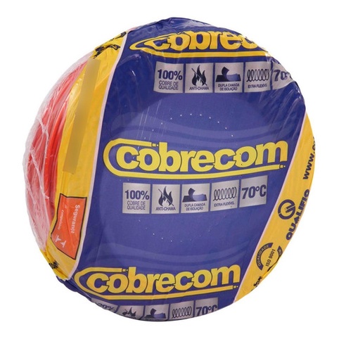 Fio Eletrico Cabo Flexivel 6mm X 50 Metros Cobrecom Certificado
