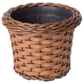 Vaso de Planta Cachepot de Fibra Sintética nº4 com Borda 22,5 x 18,5 x 16,5