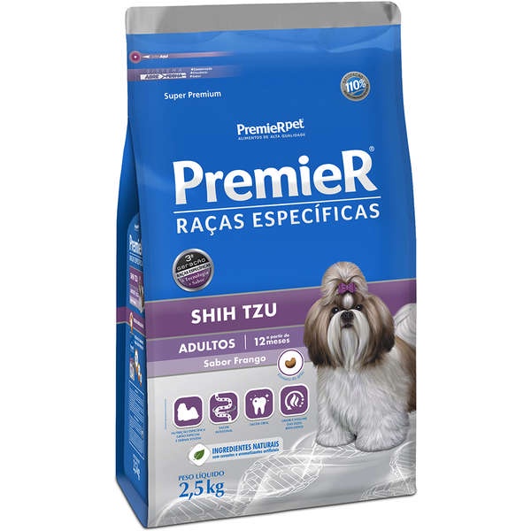 Ração Premier Pet Raças Específicas Shih Tzu Adulto 2.5 kg