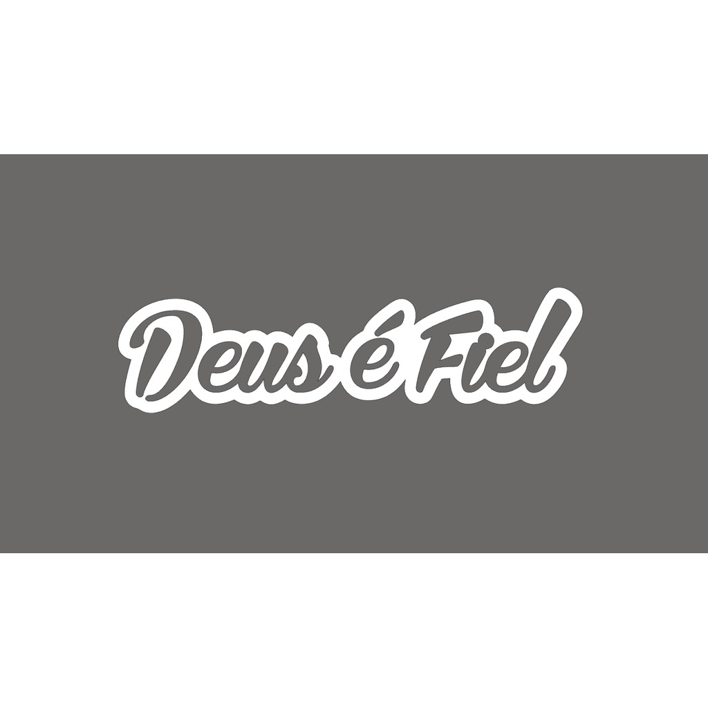 Adesivo escrita Deus é Fiel disponível em varias cores  14,5 x 4 cm.... em Oferta na Shopee