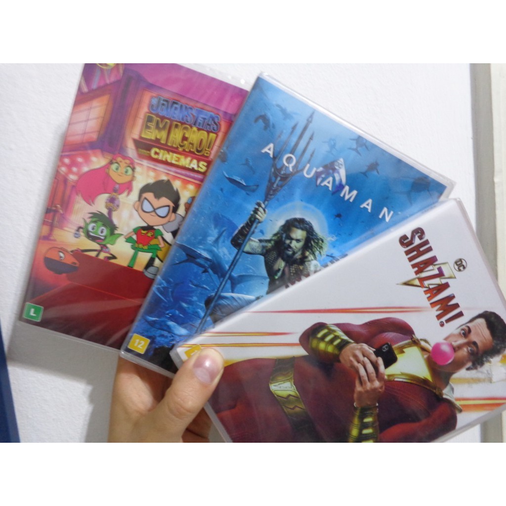 Shazam + Aquaman + Jovens Titãs Em Ação Dvd Lacrados