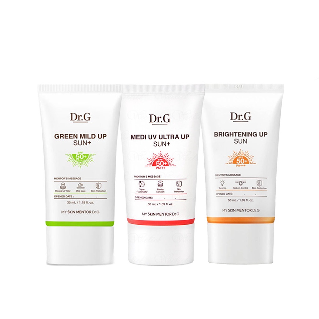 dr.g sun plus protetor solar (Green Mild Up/Brightening Up/Medi UV Ultra Up) 50ml em Oferta na Shopee