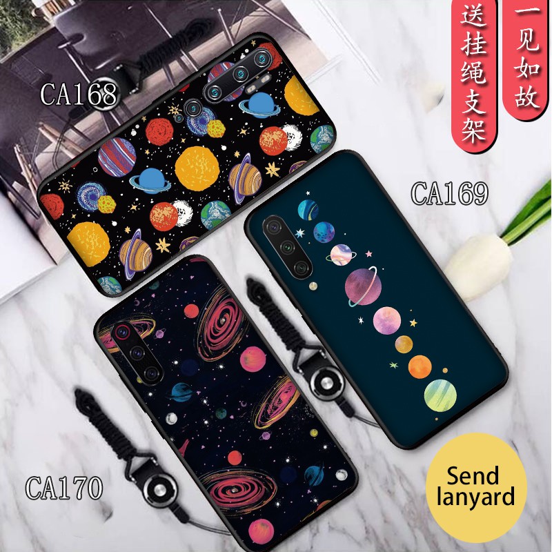 Space art Samsung Galaxy S8 S8plus S9 S10 S10E NOTE8 NOTE9  NOTE10 S10Plus Send lanyard Soft TPU Phone Case Cover