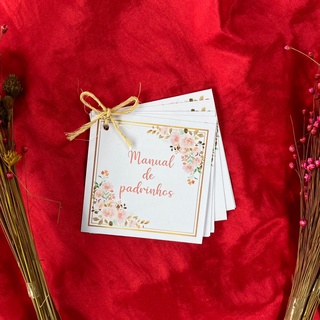 Manual dos padrinhos personalizado - convite de padrinhos em Oferta na Shopee