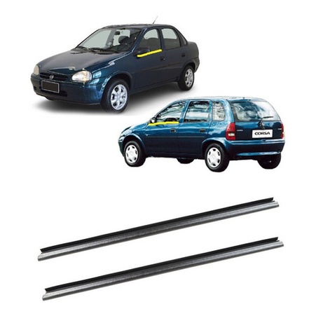 Kit Borrachas Pestana Interna Vidro Dianteiro Corsa Sedan em Oferta na Shopee