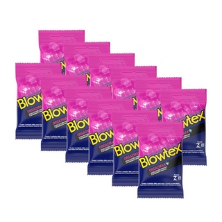 Kit 12 Pacotes Preservativo Blowtex Orgazmax C/ 3 Unidades Cada