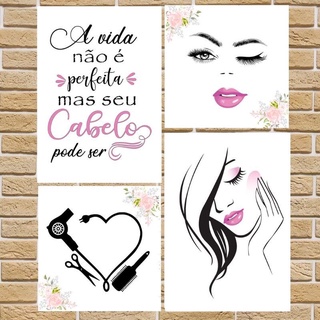 Quadro Placa Decorativo, Cabeleireiro, Espaço Da Beleza.