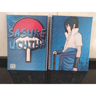 caderno Naruto Sasuke uchiha matérias Shopee Brasil