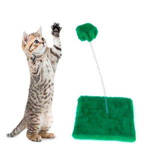 Brinquedo para gato de mola base verde arranhador