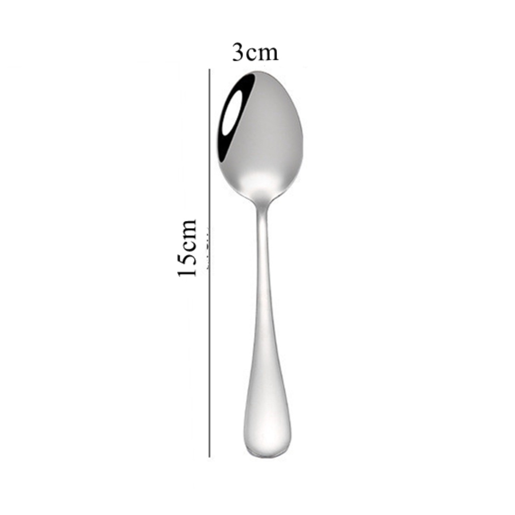 KIT 24 Colher De Sobremesa, Colheres De Cha Aço Inox