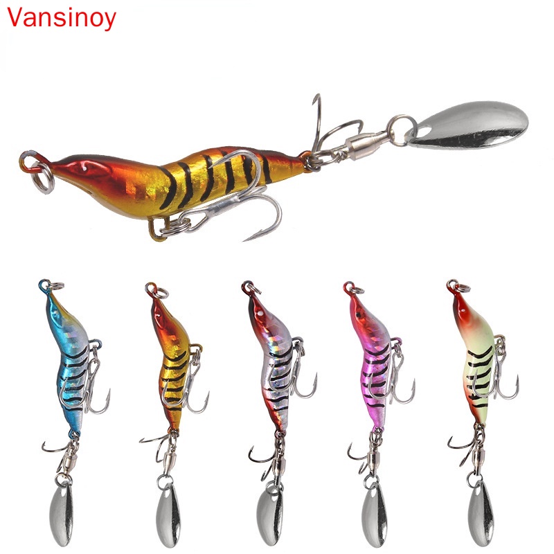 Isca De Pesca Long Shot Isca De Camarão Afundando Isca De Metal VIB Calha De Sangue Gancho Garra De Frango Gancho Lantejoulas Giratórias em Oferta na Shopee