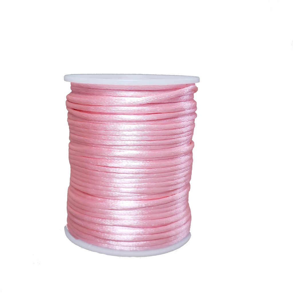Rabo De Rato Cordão Cetim 50 Metros Rosa Claro 2mm em Oferta na Shopee
