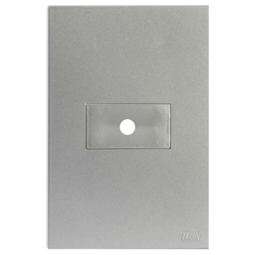 Cj Placa Furo Horizontal 4x2 - Recta Prata Satin Fosco - Brs12348-1pr em Oferta na Shopee