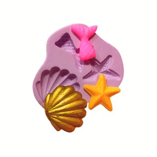 Molde De Silicone Fundo Do Mar Para Decorar F642