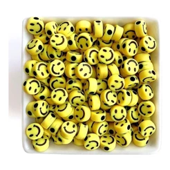 Miçanga Infantil Smile Amarelo P/ Pulseiras - Aprox 400 Pçs