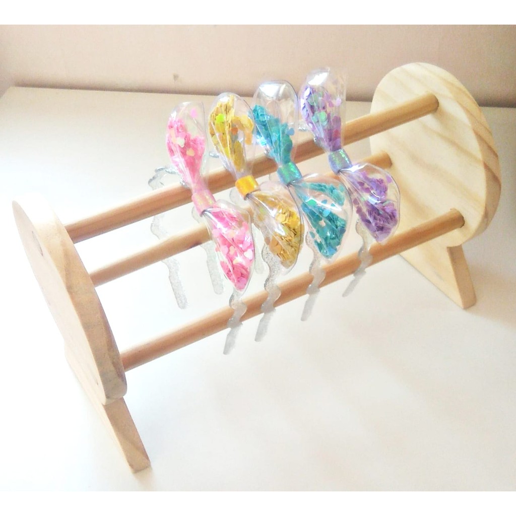 Suporte de Tiara em Madeira de Pinus (30cm 40cm 50cm 60cm