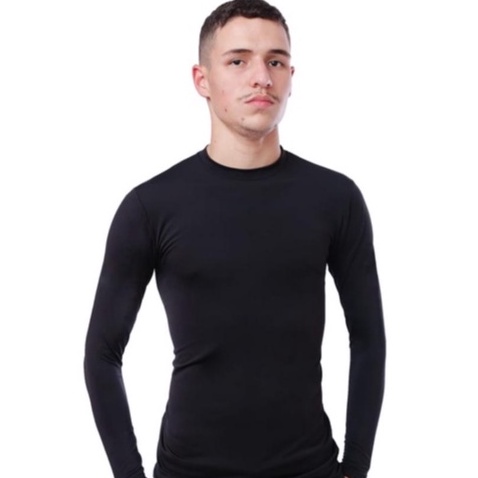 Camiseta Rashguard Blusa Esportiva Gola Caréca Segunda Pele Para Usar Com Kimôno