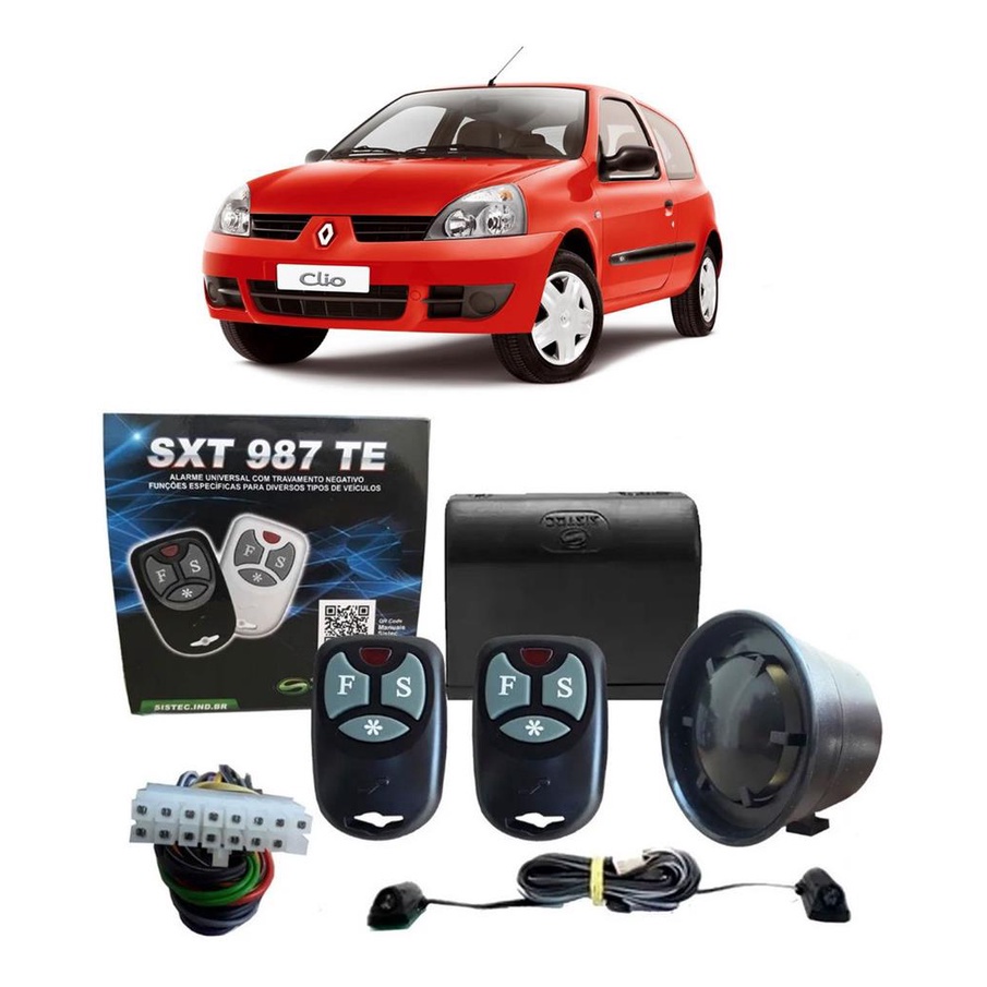 Alarme Automotivo Carros Sistec Sxt987 Renault Clio
