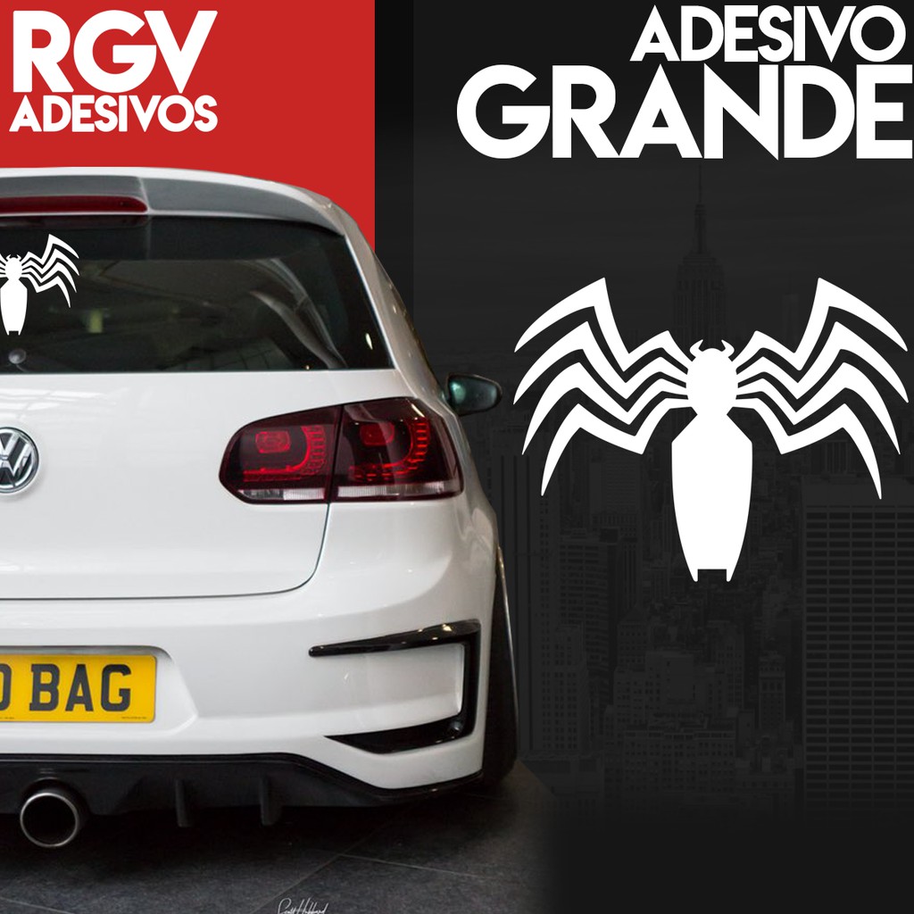 Adesivo Aranha venom Grande Geek Nerd Premium RGV Personalizado em Vinil