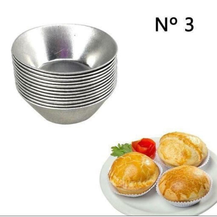 Forminha empada lisa n°3 - 3,9F x 2,2A x 6,1B - dúzia - FigueirasFormas em Oferta na Shopee