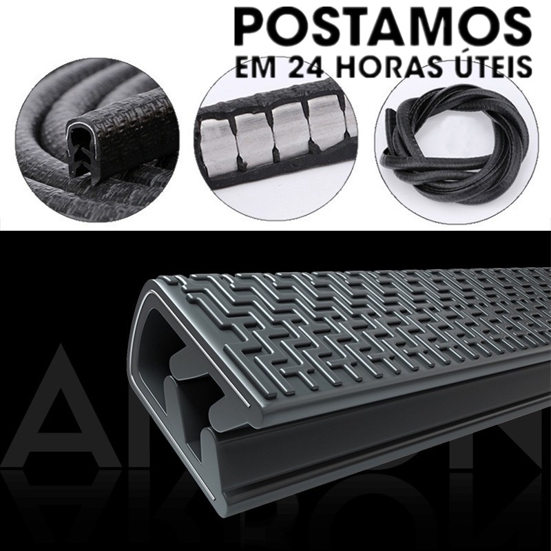 Borracha protetora de borda de porta veicular universal carro P 10mm  - POR FAVOR LEIA A DESCRIÇÃO em Oferta na Shopee