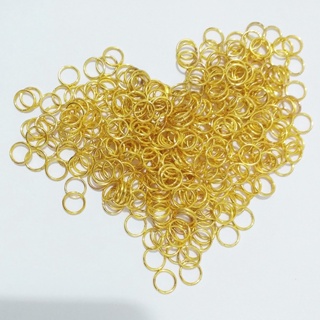 100 Argolas Elo para Chaveiros Dourado | Bijouterias | Pingente em Oferta na Shopee