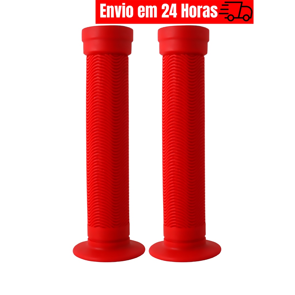 Manopla Punho Luva Gios Bicicleta Gi-075a 150mm Flange Bmx Wheeling Vermelha