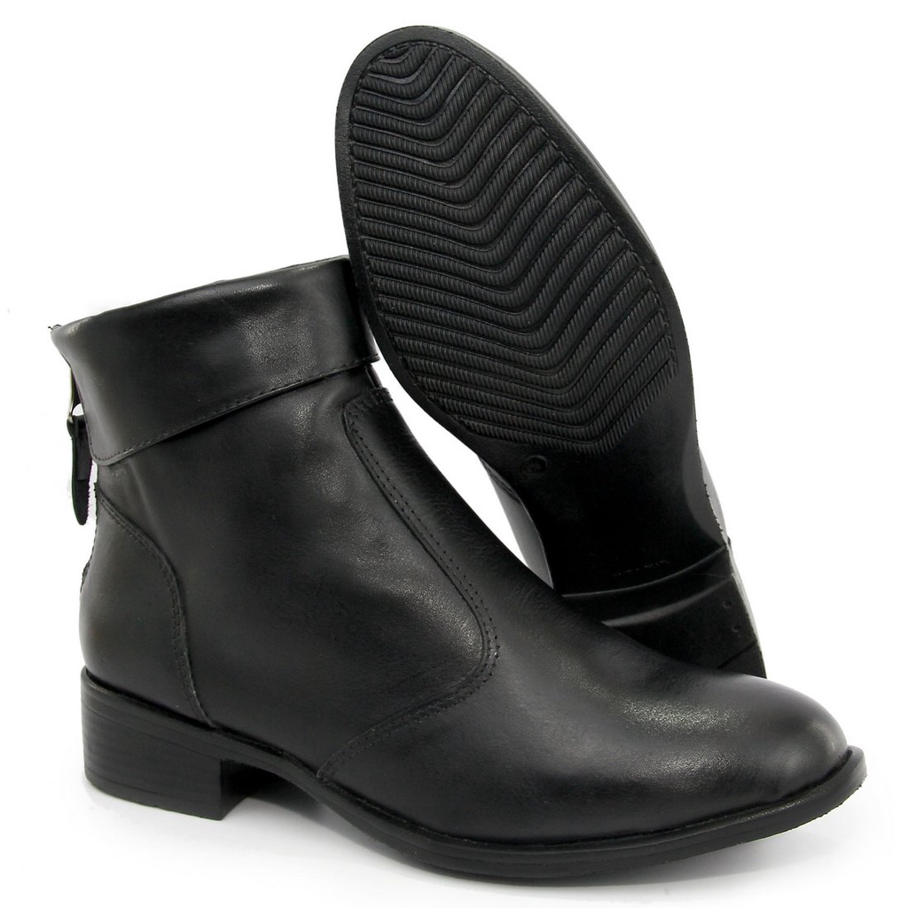 Bota Montaria Coturno Cano Curto Couro com Ziper 8003 | Shopee Brasil