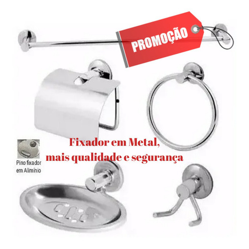 Kit Para Banheiro Stander 05 Peças