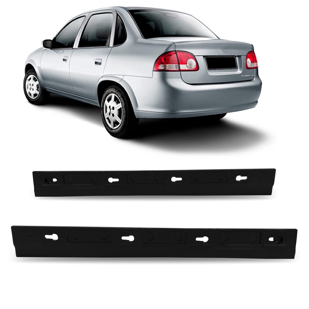 Par Guia Parachoque Traseiro Corsa Classic 2010 2011 2012 2013 2014 em Oferta na Shopee