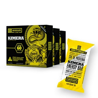 Kit 3x Kimera Termogênico 60 comps e Barra Energética Protéica Kimera Energy Bar Iridium Labs