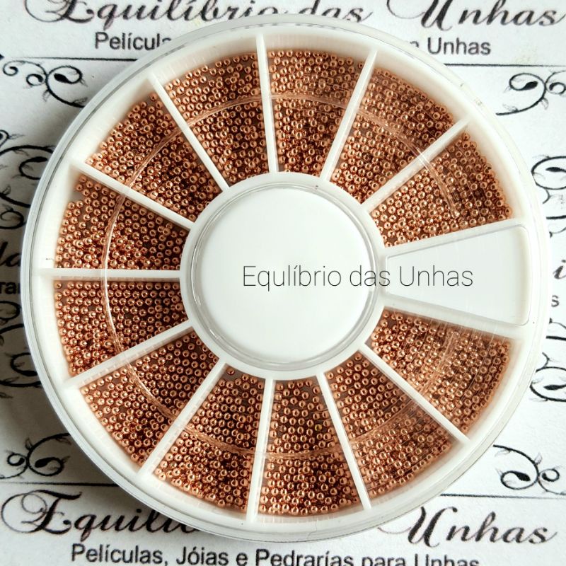 Disco Pedrarías Caviar Metal 1mm, Rose joias para unhas e nail art, Pedrarias para Unhas, nail, joias Pedrarias Unhas
