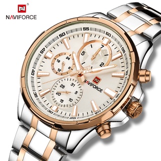 NAVIFORCE 9089 Relógio De Pulso Masculino De Quartzo Multifuncional À Prova D