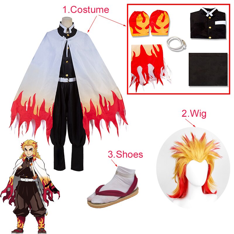 Cosplay Uniforme Demon Slayer 3 Peças - Kimetsu No Yaiba