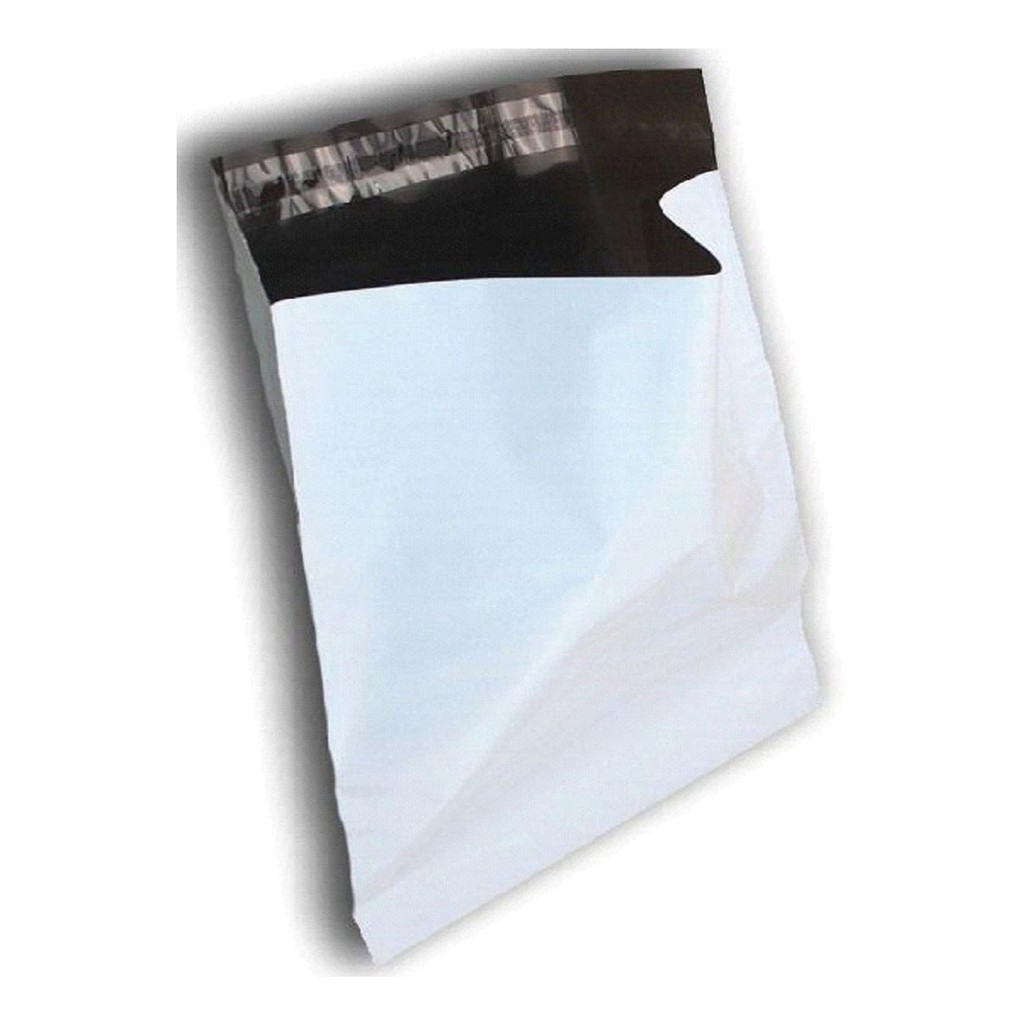 50 Saco Plástico com Lacre 20x30 Branco