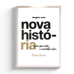 Quadro Decorativo Com Frases Moldura e Livro